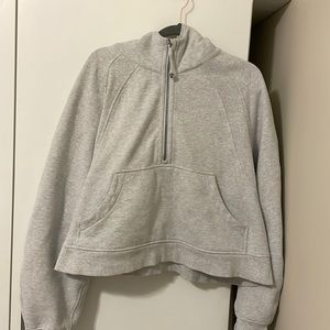 Lululemon Grey Scuba Half-zip Hoodie